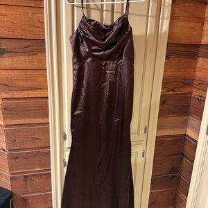 Elegant Brown Women's Dress